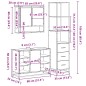 vidaXL 3-tlg. Badmöbel-Set Sonoma-Eiche Holzwerkstoff vidaXL 3-tlg. Badmöbel-Set Sonoma-Eiche Holzwerkstoff