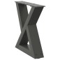 vidaXL Couchtischbeine 2 Stk. Anthrazit 30x(30-31,3) cm Stahl