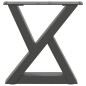 vidaXL Couchtischbeine 2 Stk. Anthrazit 30x(30-31,3) cm Stahl