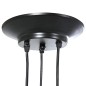vidaXL Pendelleuchte mit 3 Fassungen E27 Schwarz Metall