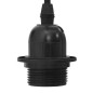 vidaXL Pendelleuchte mit 3 Fassungen E27 Schwarz Metall