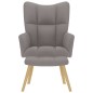 vidaXL Relaxsessel mit Hocker Taupe Stoff vidaXL Relaxsessel mit Hocker Taupe Stoff