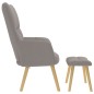 vidaXL Relaxsessel mit Hocker Taupe Stoff vidaXL Relaxsessel mit Hocker Taupe Stoff