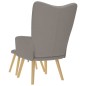 vidaXL Relaxsessel mit Hocker Taupe Stoff vidaXL Relaxsessel mit Hocker Taupe Stoff