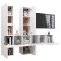 vidaXL 7-tlg. TV-Schrank-Set Weiß Holzwerkstoff vidaXL 7-tlg. TV-Schrank-Set Weiß Holzwerkstoff