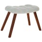 vidaXL Relaxsessel mit Hocker Hellgrau Samt vidaXL Relaxsessel mit Hocker Hellgrau Samt
