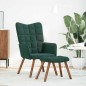 vidaXL Relaxsessel mit Hocker Dunkelgrün Samt vidaXL Relaxsessel mit Hocker Dunkelgrün Samt