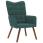 vidaXL Relaxsessel mit Hocker Dunkelgrün Samt vidaXL Relaxsessel mit Hocker Dunkelgrün Samt