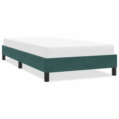 vidaXL Bettgestell ohne Matratze Dunkelgrün 100x210 cm Samt