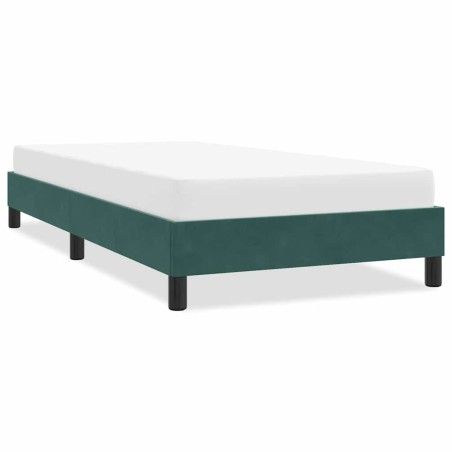 vidaXL Bettgestell ohne Matratze Dunkelgrün 100x210 cm Samt