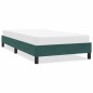 vidaXL Bettgestell ohne Matratze Dunkelgrün 100x210 cm Samt