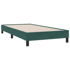 vidaXL Bettgestell ohne Matratze Dunkelgrün 100x210 cm Samt