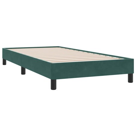 vidaXL Bettgestell ohne Matratze Dunkelgrün 100x210 cm Samt