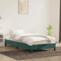 vidaXL Bettgestell ohne Matratze Dunkelgrün 100x210 cm Samt