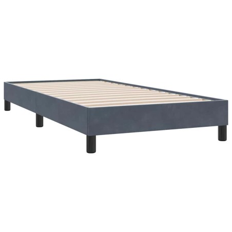 vidaXL Bettgestell ohne Matratze Dunkelgrau 90x210 cm Samt