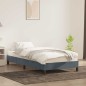 vidaXL Bettgestell ohne Matratze Dunkelgrau 90x210 cm Samt