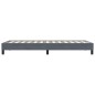 vidaXL Bettgestell ohne Matratze Dunkelgrau 90x210 cm Samt