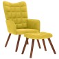vidaXL Relaxsessel mit Hocker Gelb Samt vidaXL Relaxsessel mit Hocker Gelb Samt