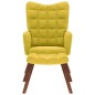 vidaXL Relaxsessel mit Hocker Gelb Samt vidaXL Relaxsessel mit Hocker Gelb Samt