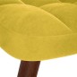 vidaXL Relaxsessel mit Hocker Gelb Samt vidaXL Relaxsessel mit Hocker Gelb Samt
