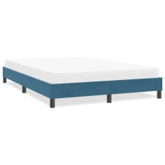 vidaXL Bettgestell ohne Matratze Dunkelblau 140x210 cm Samt