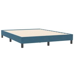 vidaXL Bettgestell ohne Matratze Dunkelblau 140x210 cm Samt