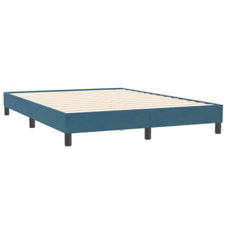 vidaXL Bettgestell ohne Matratze Dunkelblau 140x210 cm Samt