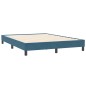 vidaXL Bettgestell ohne Matratze Dunkelblau 140x210 cm Samt