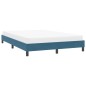 vidaXL Bettgestell ohne Matratze Dunkelblau 140x210 cm Samt