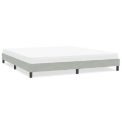 vidaXL Bettgestell ohne Matratze Hellgrau 200x210 cm Samt