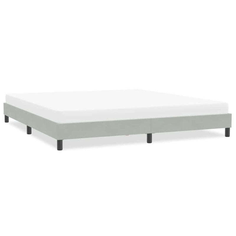 vidaXL Bettgestell ohne Matratze Hellgrau 200x210 cm Samt