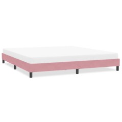 vidaXL Bettgestell ohne Matratze Rosa 200x210 cm Samt