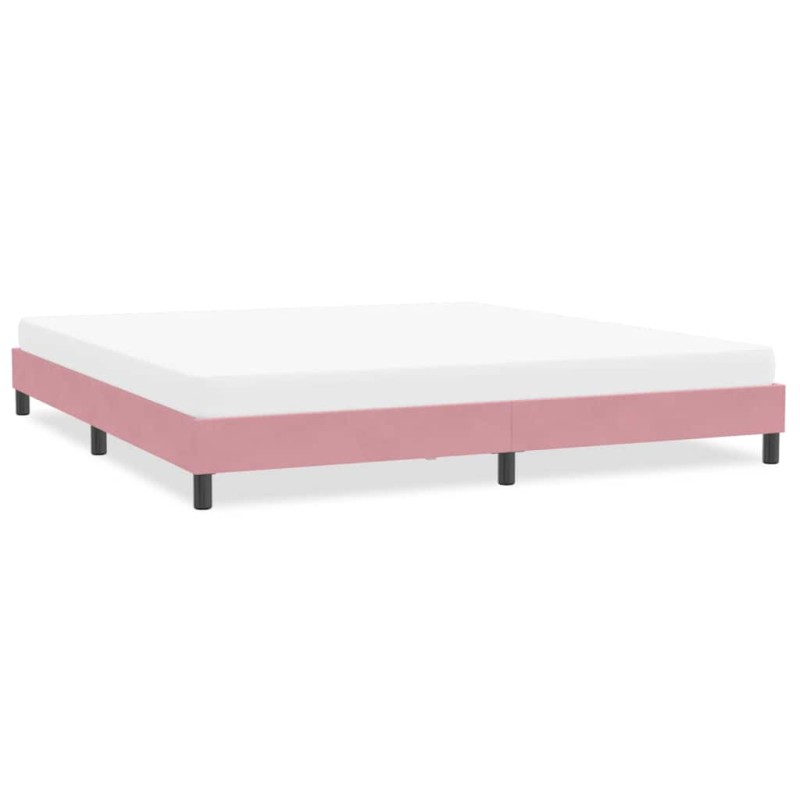 vidaXL Bettgestell ohne Matratze Rosa 200x210 cm Samt