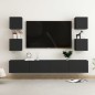 6-tlg. TV-Schrank-Set Schwarz Holzwerkstoff 6-tlg. TV-Schrank-Set Schwarz Holzwerkstoff