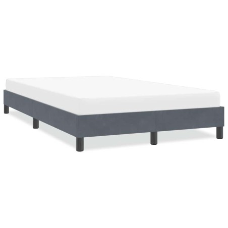 vidaXL Bettgestell ohne Matratze Dunkelgrau 120x210 cm Samt