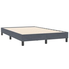 vidaXL Bettgestell ohne Matratze Dunkelgrau 120x210 cm Samt