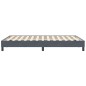 vidaXL Bettgestell ohne Matratze Dunkelgrau 120x210 cm Samt