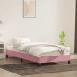 vidaXL Bettgestell ohne Matratze Rosa 80x220 cm Samt vidaXL Bettgestell ohne Matratze Rosa 80x220 cm Samt
