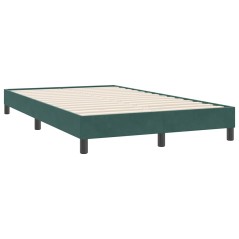 vidaXL Bettgestell ohne Matratze Dunkelgrün 120x220 cm Samt
