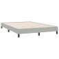 vidaXL Bettgestell ohne Matratze Hellgrau 160x220 cm Samt