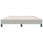 vidaXL Bettgestell ohne Matratze Hellgrau 160x220 cm Samt