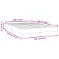 vidaXL Bettgestell ohne Matratze Hellgrau 160x220 cm Samt