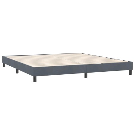 vidaXL Bettgestell ohne Matratze Dunkelgrau 180x220 cm Samt