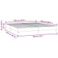 vidaXL Bettgestell ohne Matratze Dunkelgrau 180x220 cm Samt