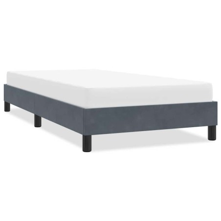vidaXL Bettgestell ohne Matratze Dunkelgrau 90x220 cm Samt