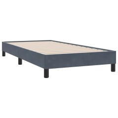 vidaXL Bettgestell ohne Matratze Dunkelgrau 90x220 cm Samt