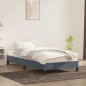 vidaXL Bettgestell ohne Matratze Dunkelgrau 90x220 cm Samt