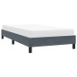 vidaXL Bettgestell ohne Matratze Dunkelgrau 90x220 cm Samt