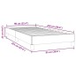 vidaXL Bettgestell ohne Matratze Dunkelgrau 90x220 cm Samt