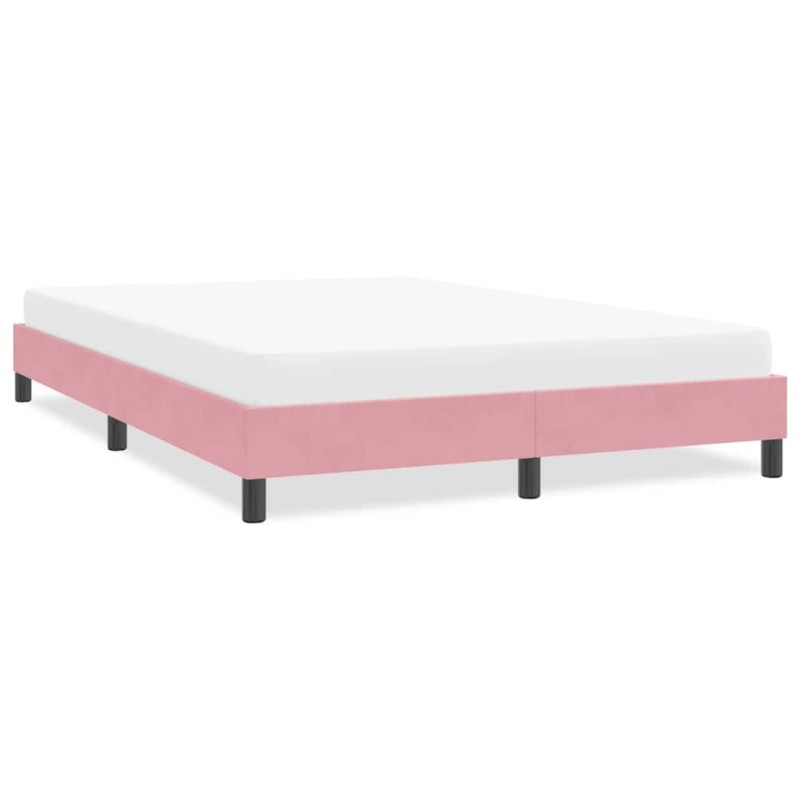 vidaXL Bettgestell ohne Matratze Rosa 160x220 cm Samt